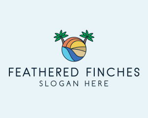 Palm Tree Summer Resort  logo design