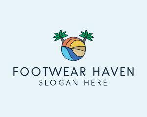 Palm Tree Summer Resort  logo design