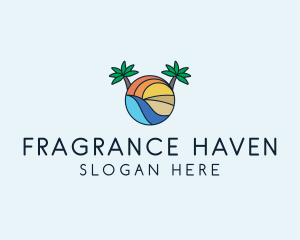 Palm Tree Summer Resort  logo design