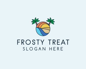 Palm Tree Summer Resort  logo design