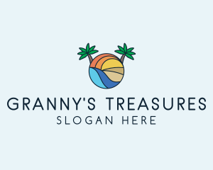 Palm Tree Summer Resort  logo design