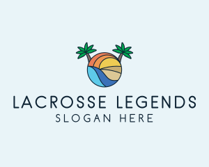 Palm Tree Summer Resort  logo design