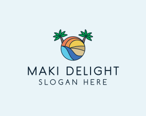 Palm Tree Summer Resort  logo design