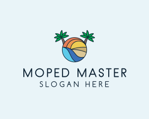 Palm Tree Summer Resort  logo design