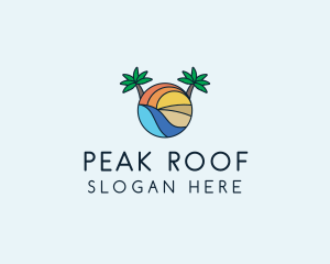 Palm Tree Summer Resort  logo design