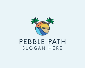 Palm Tree Summer Resort  logo design