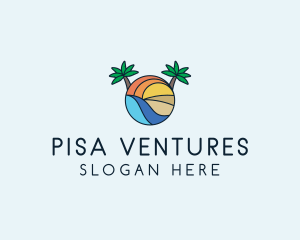 Palm Tree Summer Resort  logo design