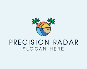 Palm Tree Summer Resort  logo design