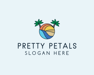 Palm Tree Summer Resort  logo design