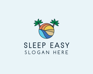 Palm Tree Summer Resort  logo design