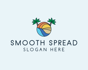 Palm Tree Summer Resort  logo design