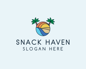 Palm Tree Summer Resort  logo design