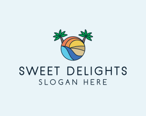 Palm Tree Summer Resort  logo design