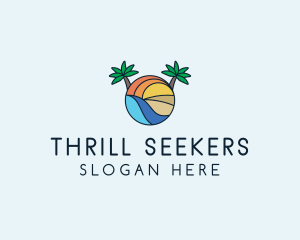 Palm Tree Summer Resort  logo design