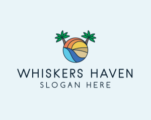 Palm Tree Summer Resort  logo design