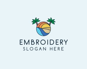 Palm Tree Summer Resort  logo design