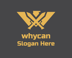 Golden - Golden Eagle Warrior Crest logo design