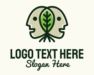 Farm - Twin Head Leaf logo design