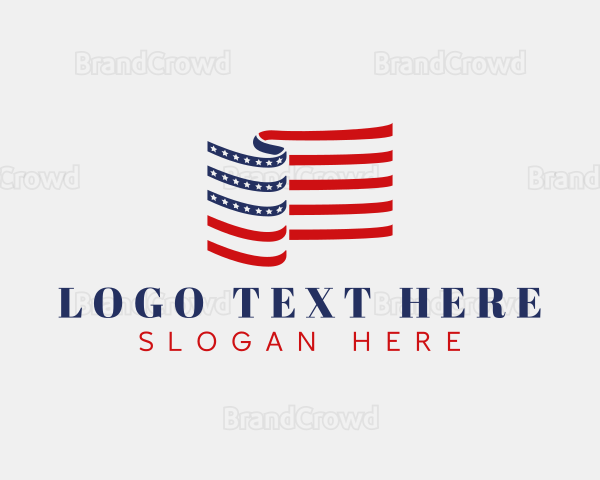United States Patriotic Flag Logo