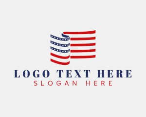 United States Patriotic Flag Logo