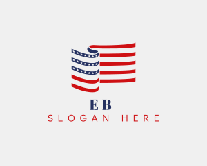 Veteran - United States Patriotic Flag logo design