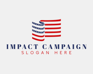 Campaign - United States Patriotic Flag logo design