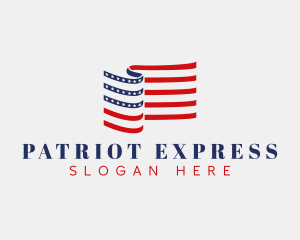 United States Patriotic Flag logo design