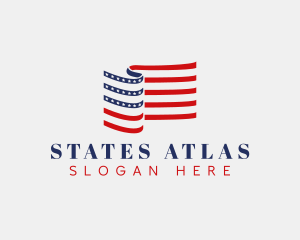 United States Patriotic Flag logo design