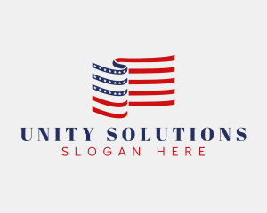 United States Patriotic Flag logo design