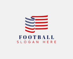 United States Patriotic Flag logo design