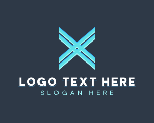 Digital - Digital Tech Letter X logo design