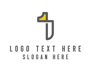 One - Futuristic Tech Number 1 logo design