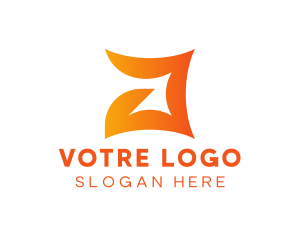 Streamer - Orange A Tech logo design