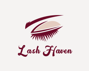 Lady Beauty Eyelash logo design