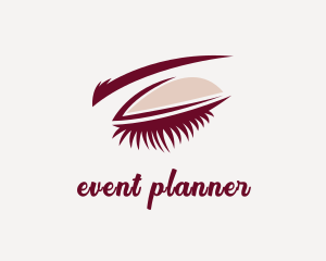 Perm - Lady Beauty Eyelash logo design