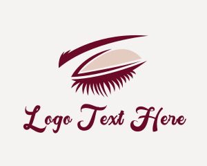 Threading - Lady Beauty Eyelash logo design
