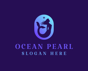 Mermaid Star Silhouette logo design