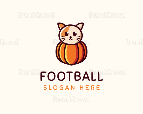 Pumpkin Cat Pet Logo