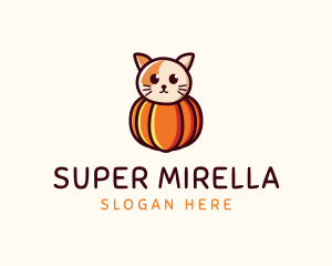 Pumpkin Cat Pet Logo