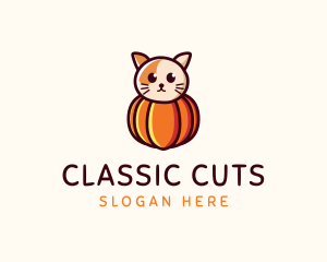 Pumpkin Cat Pet logo design