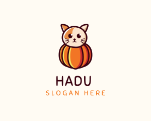 Cat Breeding - Pumpkin Cat Pet logo design