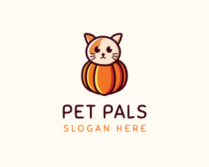 Pumpkin Cat Pet logo design