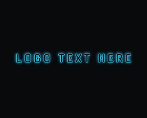 Cyberspace - High Tech Neon hacker logo design