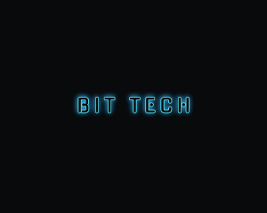 High Tech Neon hacker  logo design