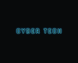 Hacker - High Tech Neon hacker logo design
