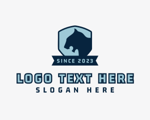 Cougar - Animal Feline Shield logo design