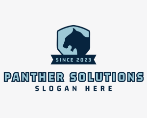 Animal Feline Shield logo design