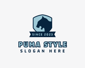 Animal Feline Shield logo design