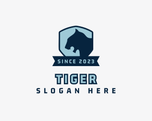 Animal Feline Shield logo design