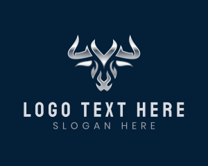 Metallic - Metallic Bull Taurus logo design